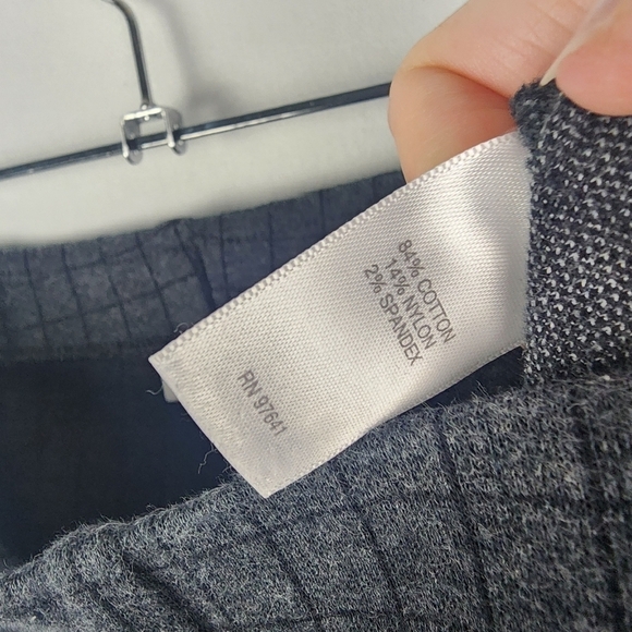 J JILL  Pull On Ponte Slim Leg Gray Plaid Stretch Casual Pants Small Career - Picture 6 of 6